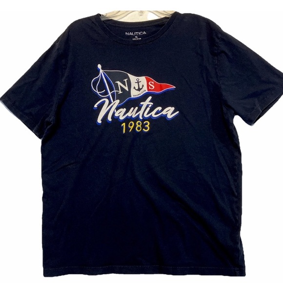 Nautica Men's Navy Graphic Tee Size XL - Picture 1 of 5